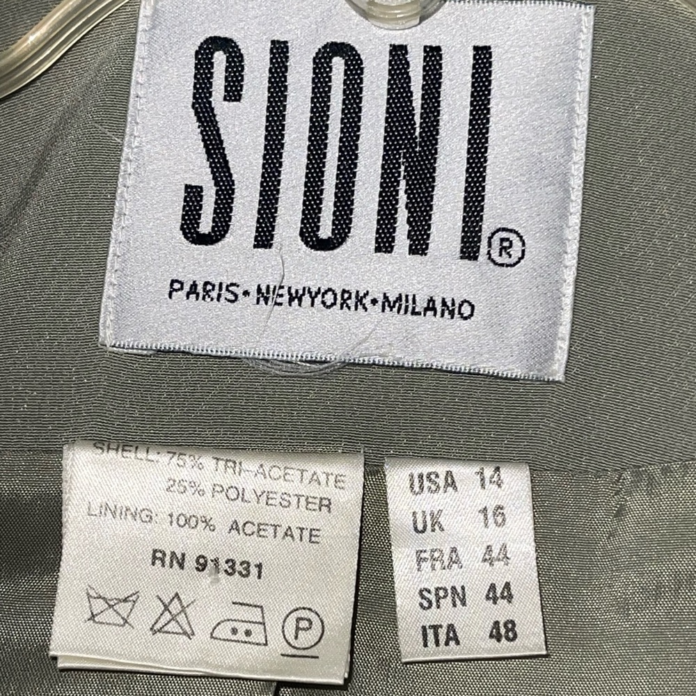 Sioni two piece green skirt suite / vintage? Size 14 GUC - Picture 11 of 12
